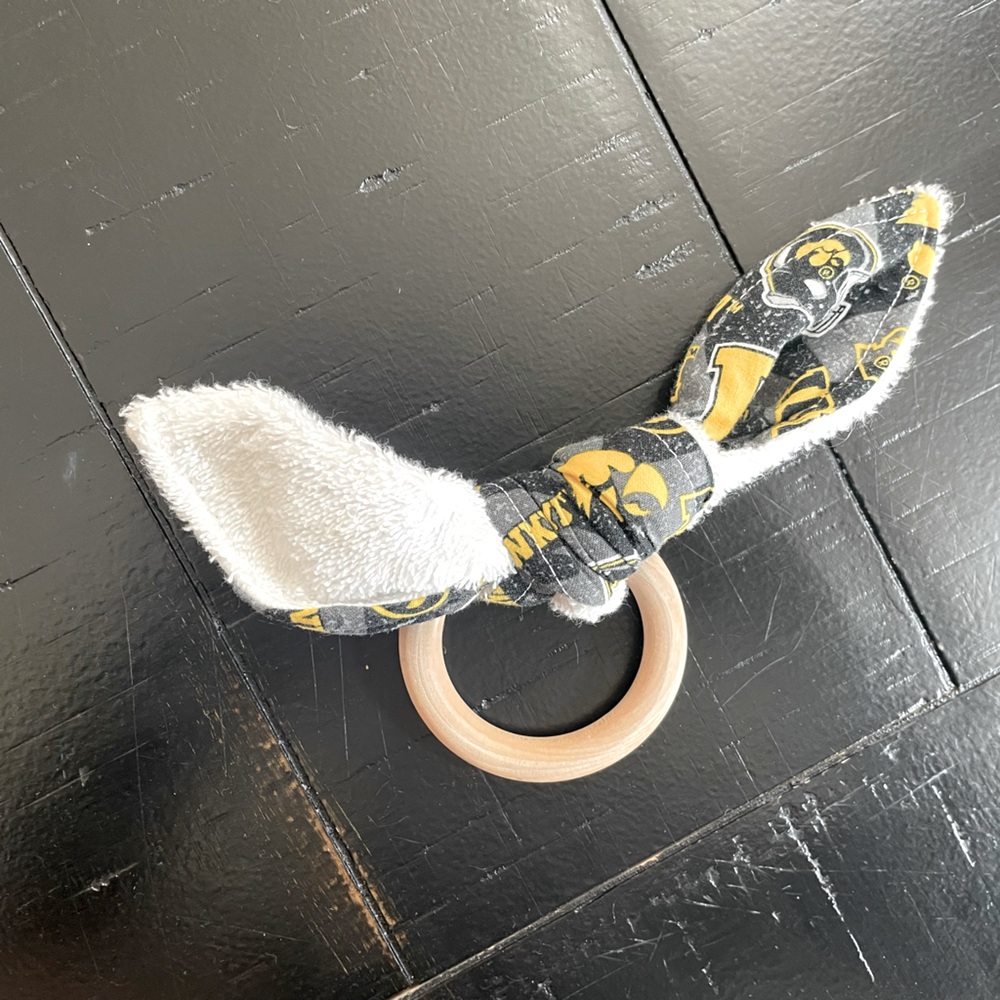 Baby Iowa Hawkeye Teether